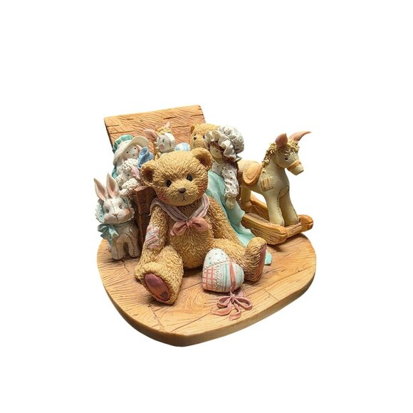 Cherished Teddies Christopher Old Friends Are the Best Friends Large Figurine - Picture 1 of 10